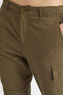 Berenice - Pantalon Cargo Vert Olive