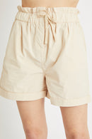 Short Taille Haute Beige