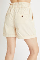 Short Taille Haute Beige