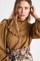 Berenice - Blusa caqui y beige