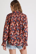 Berenice - Blusa Coral y Negro