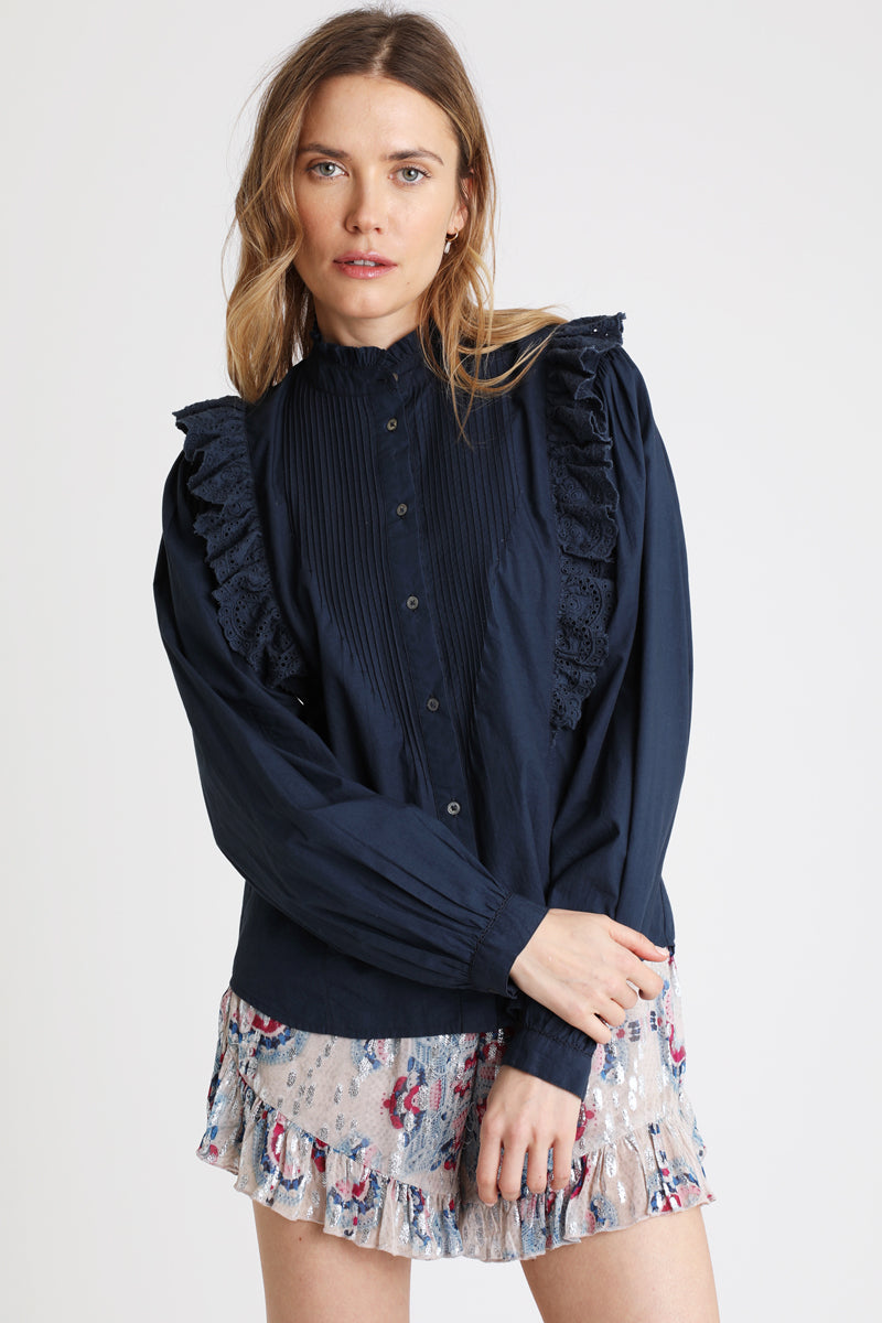 Navy Blue Blouse