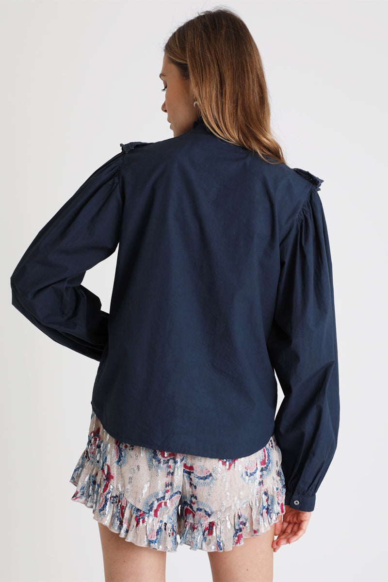 Navy Blue Blouse