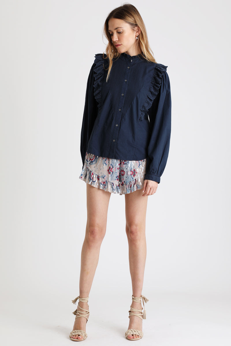 Navy Blue Blouse