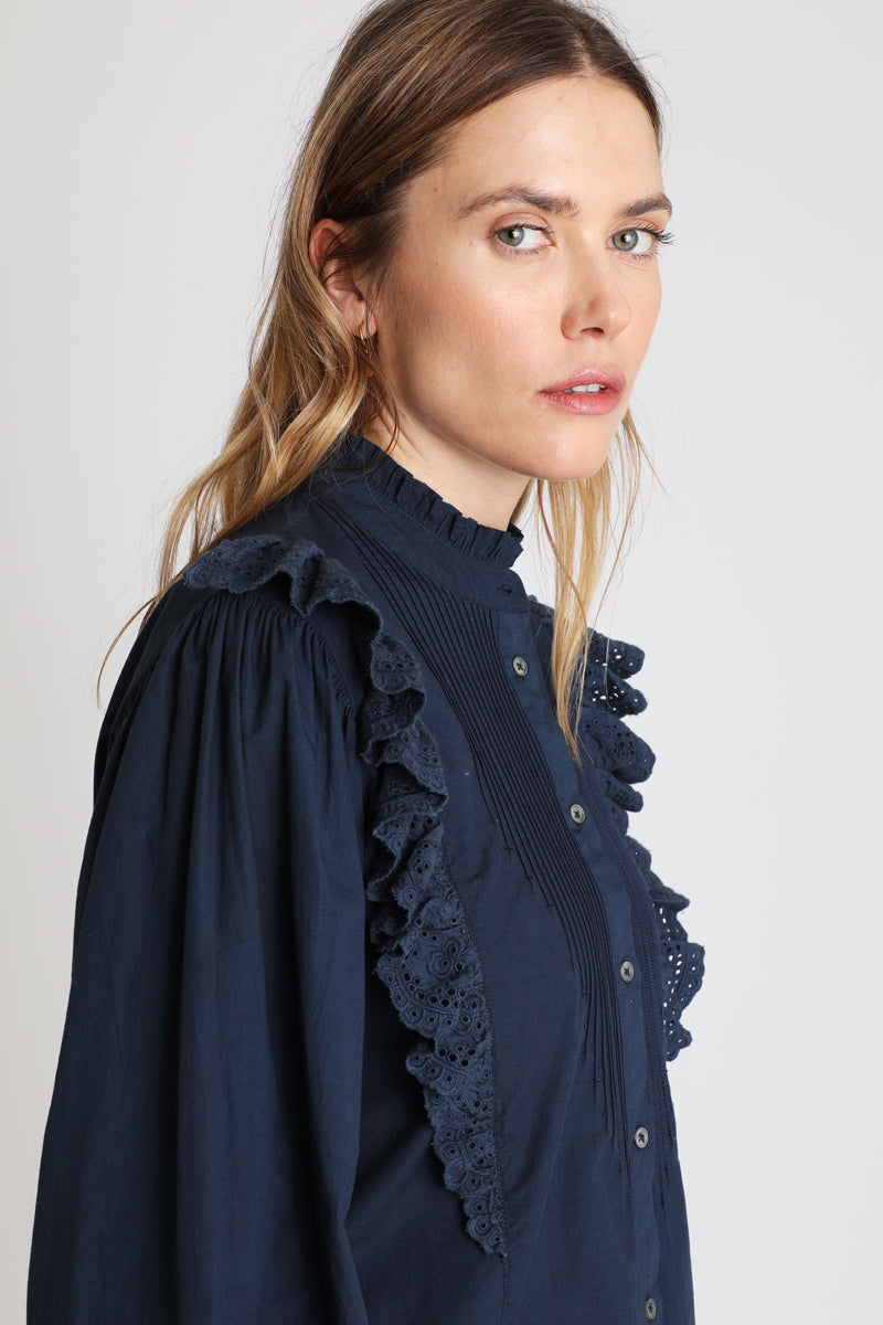 Navy Blue Blouse