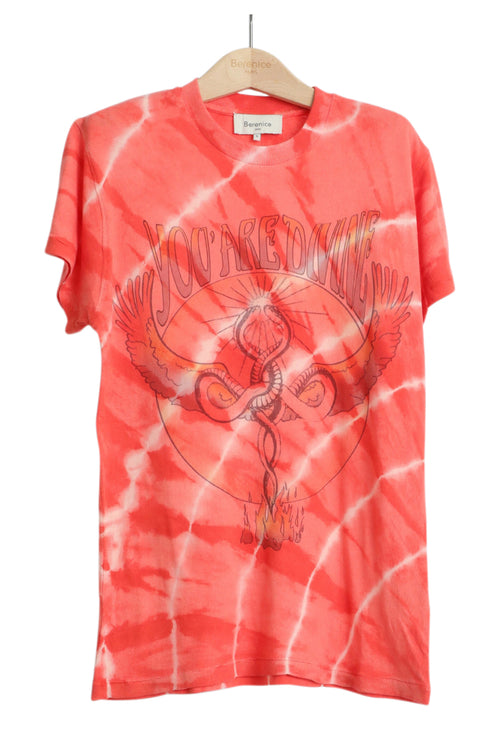 T-Shirt Tie And Dye Corail Chiné