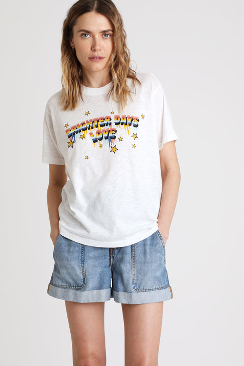 Berenice - T-Shirt Blanc Chiné