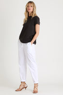 Pantalon Carotte Blanc