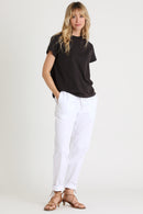 Pantalon Carotte Blanc