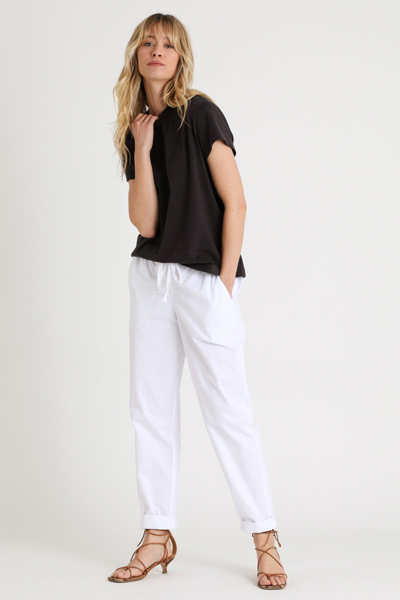 Pantalon Carotte Blanc