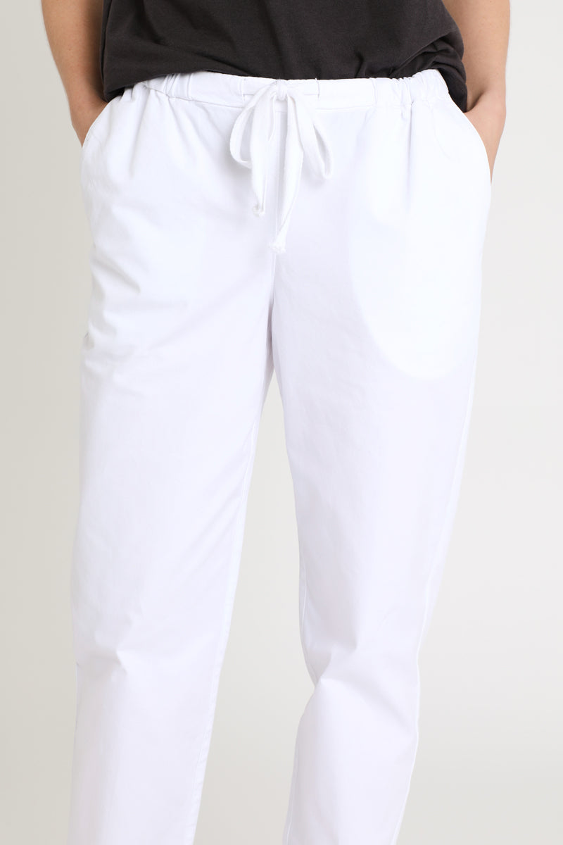 Pantalon Carotte Blanc