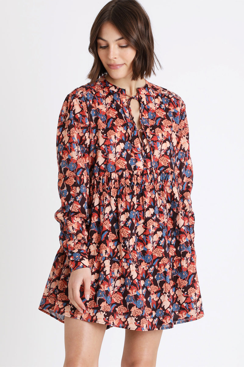 Berenice - Vestido Trapecio Negro y Beige