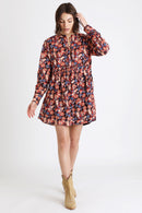 Black and Beige Trapeze Dress