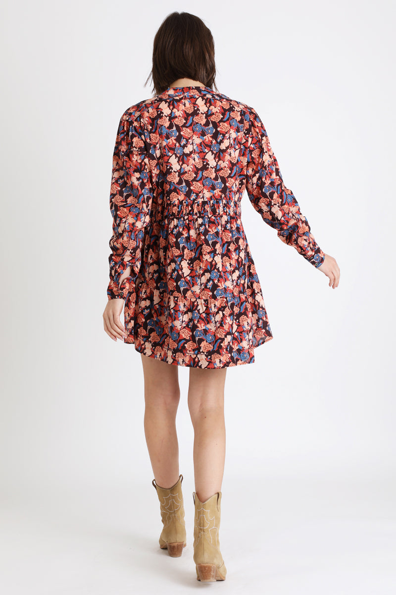 Berenice - Vestido Trapecio Negro y Beige