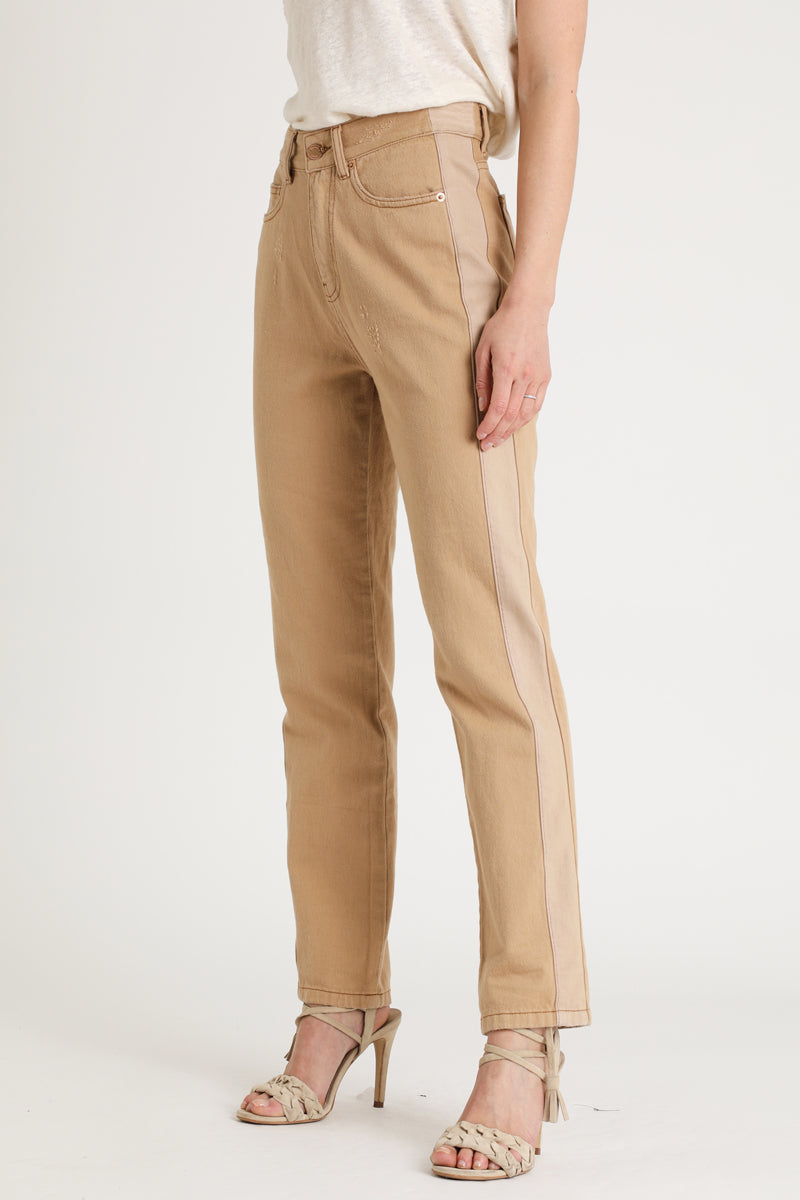 Berenice - Beige Straight-Cut Jeans