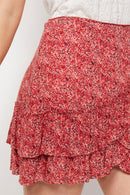 Jupe Volantée Rouge