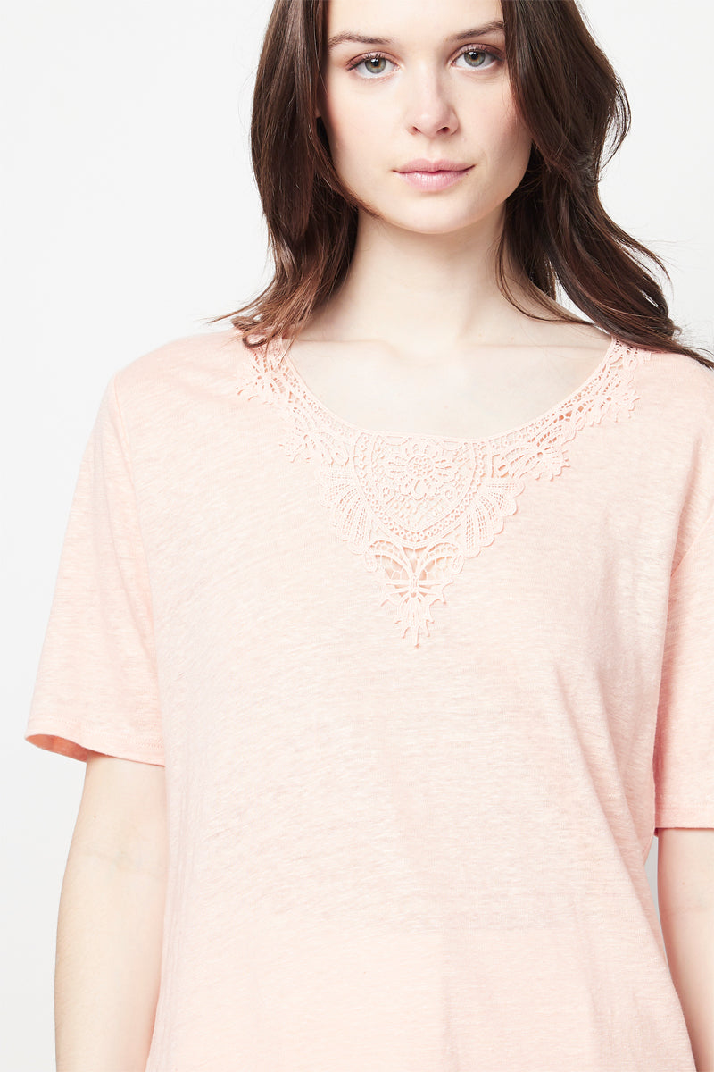 Pink Linen Top