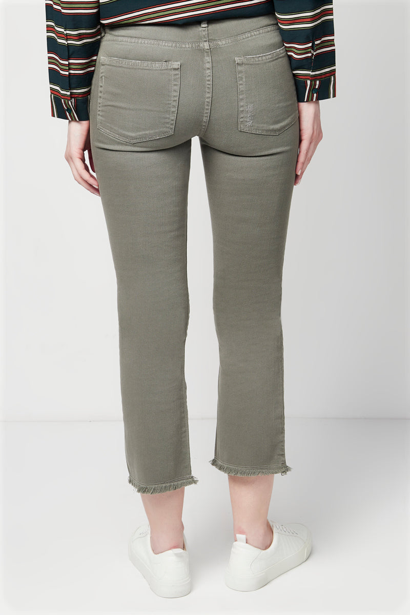 Khaki 7/8 Bootcut Jeans