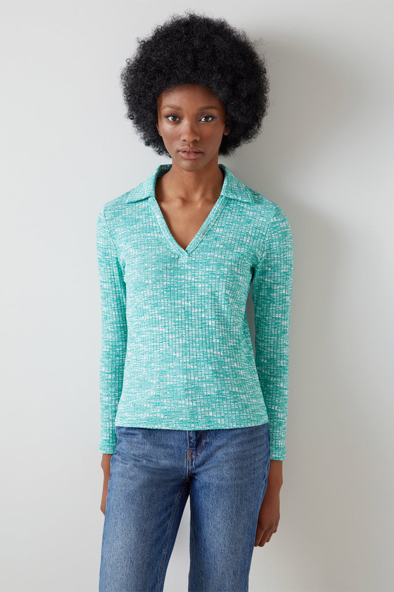LK Bennett - Ives Sweater - Green And Ecru