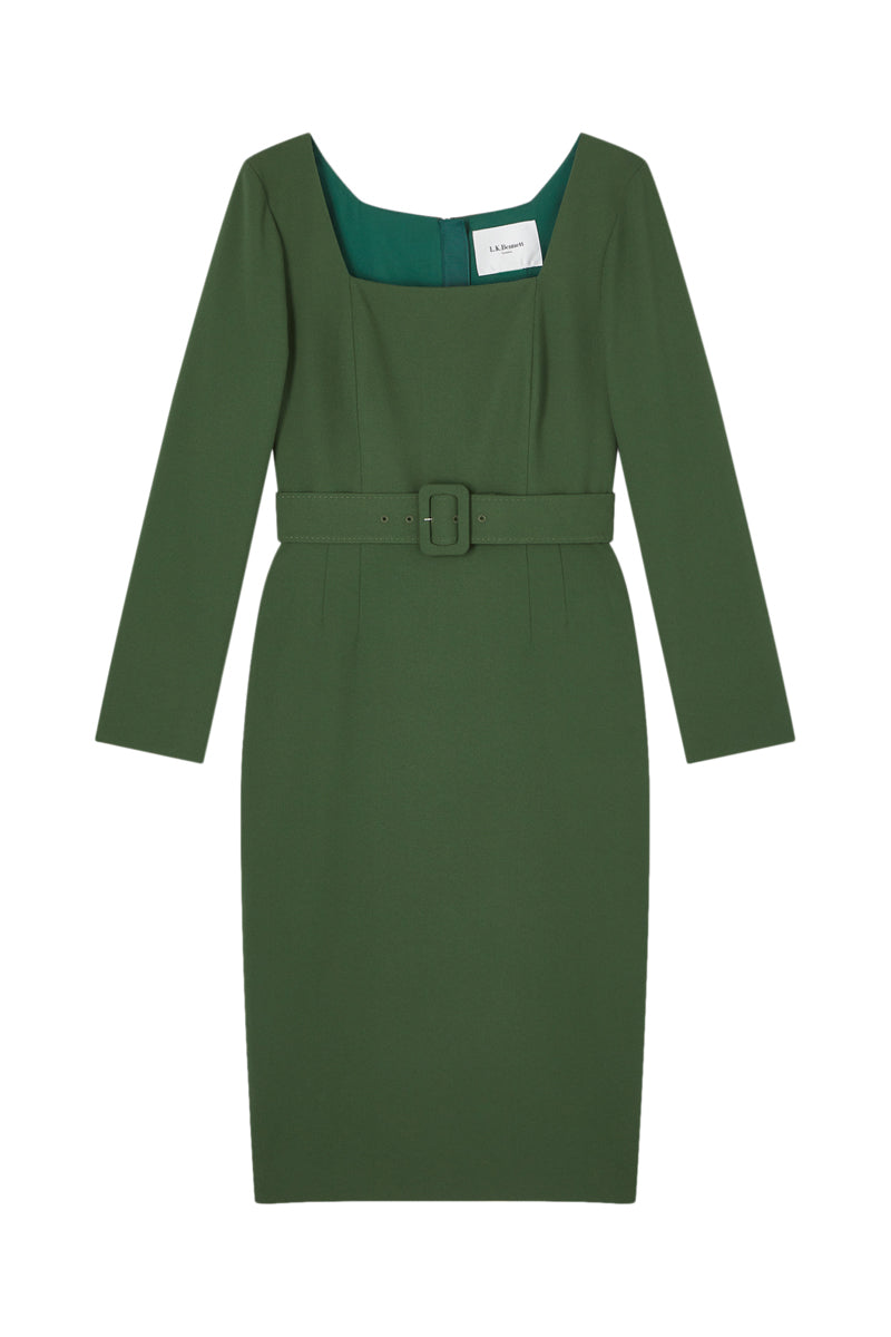 LK Bennett - Vestido tubo Carrington - Verde