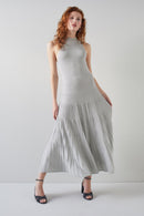 LK Bennett - Schott Long Dress - Light Gray