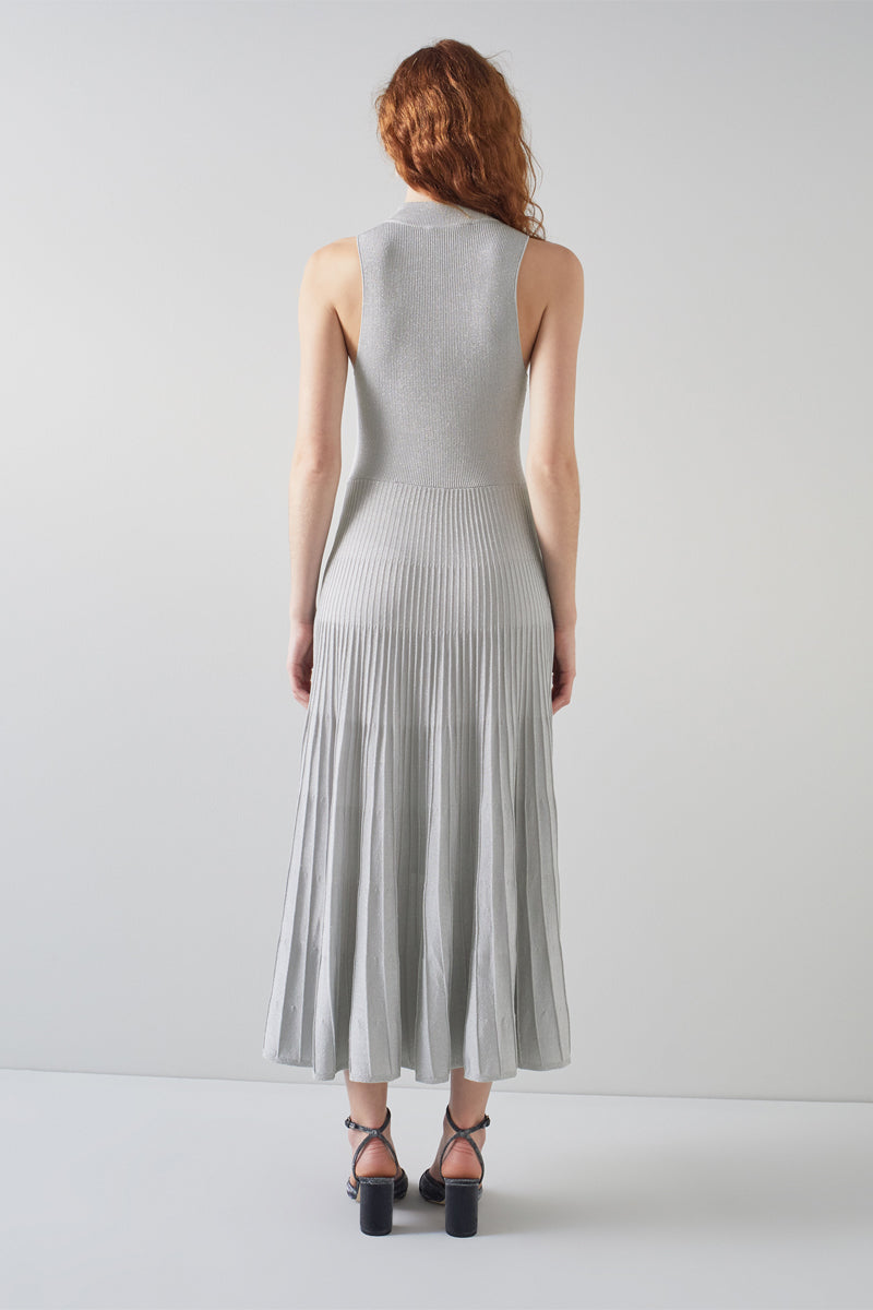 LK Bennett - Schott Long Dress - Light Gray
