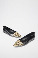 LK Benett - Murphy Nappa Leather Ballerina Flats - Black And Beige