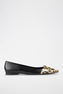 LK Benett - Murphy Nappa Leather Ballerina Flats - Black And Beige