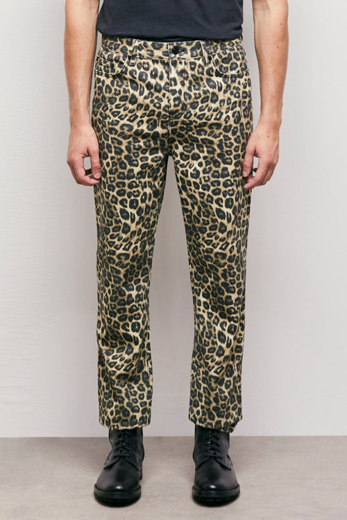 Jeans Droit Léopard - Homme