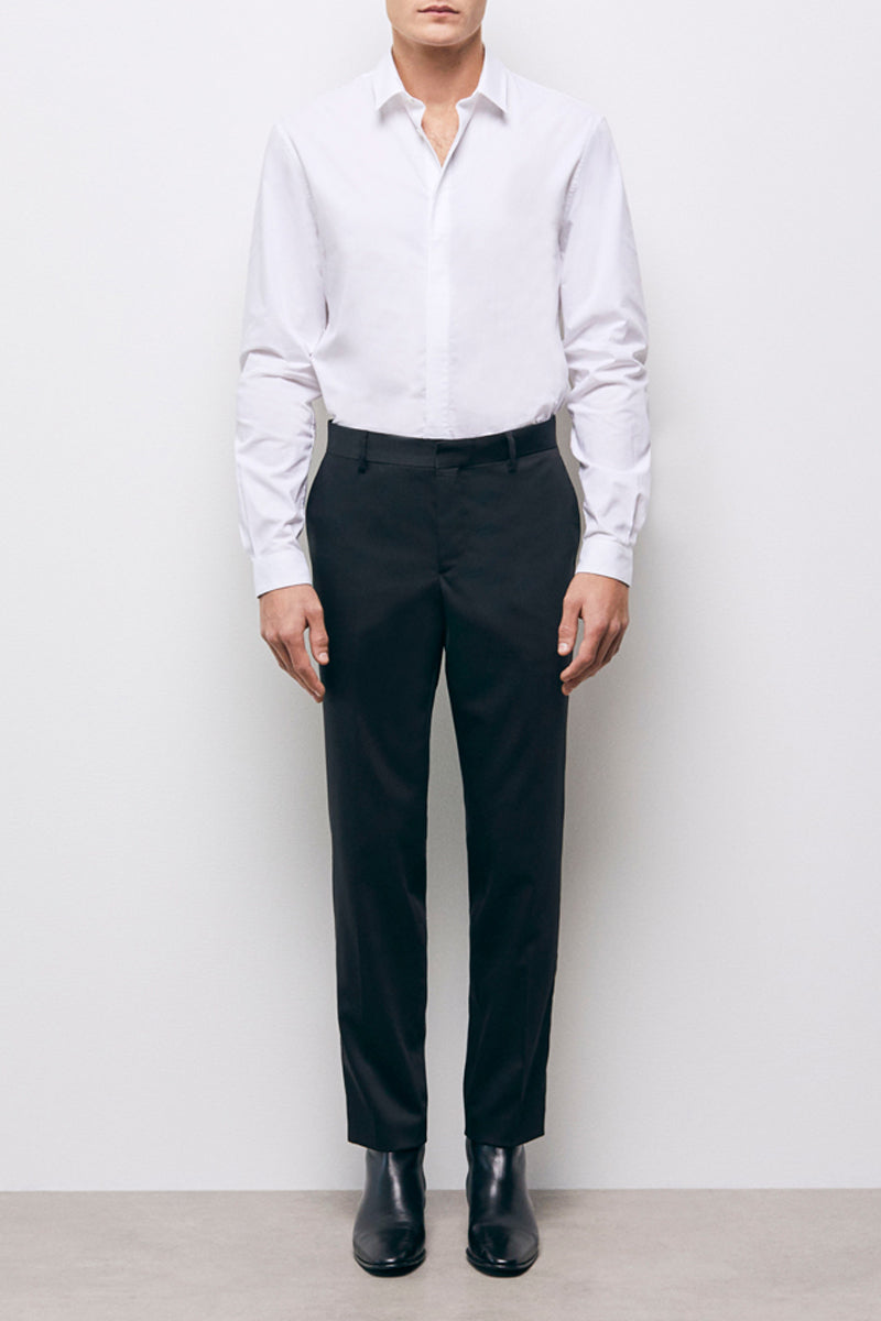 Pantalon En Laine Noir - Homme