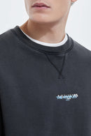 The Kooples - Black Cotton Triple Logo Printed Sweat - Man