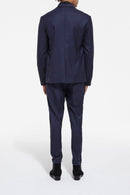 Chaqueta de traje de lana azul marino - Hombre