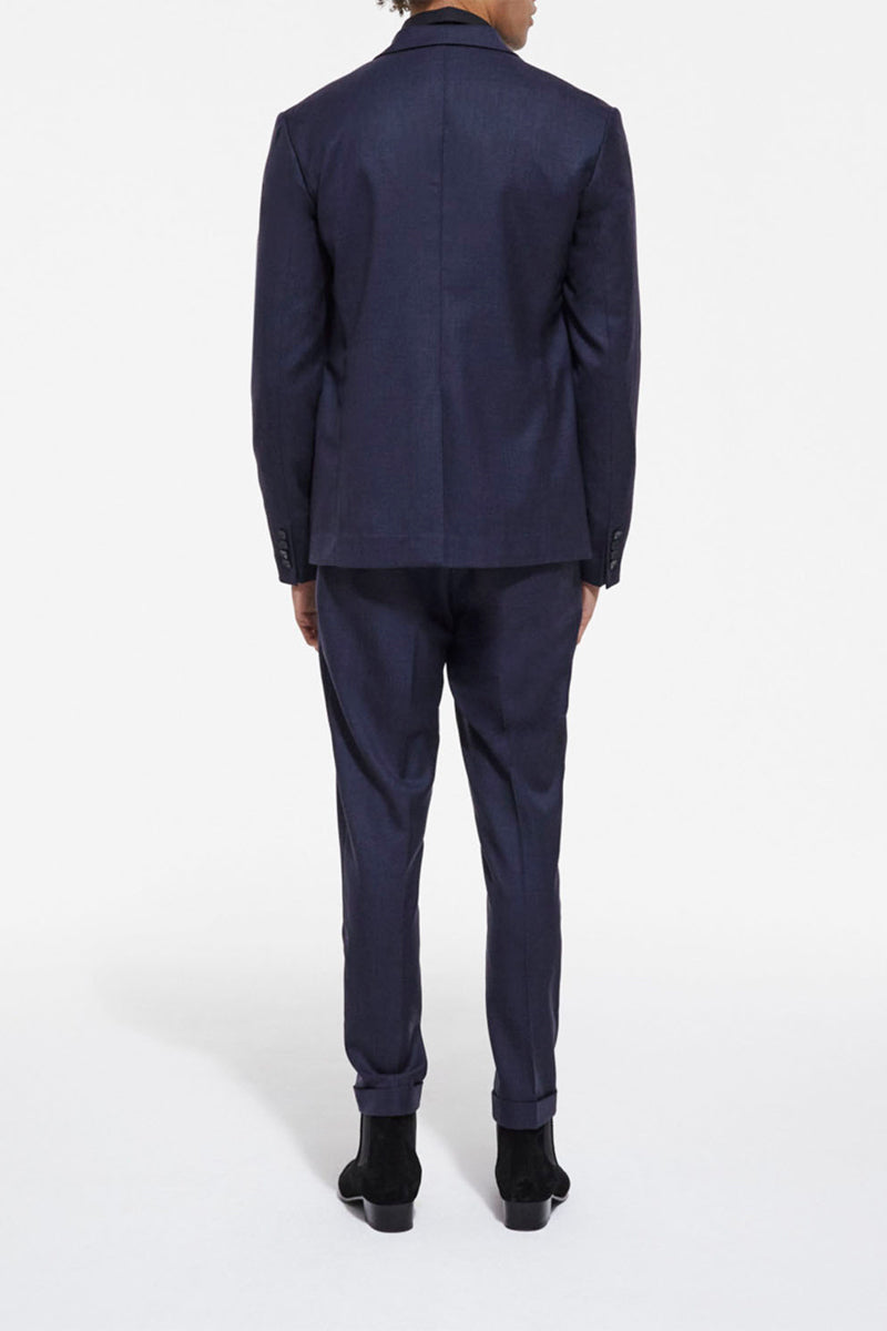 Chaqueta de traje de lana azul marino - Hombre