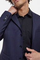 Chaqueta de traje de lana azul marino - Hombre