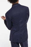 Chaqueta de traje de lana azul marino - Hombre