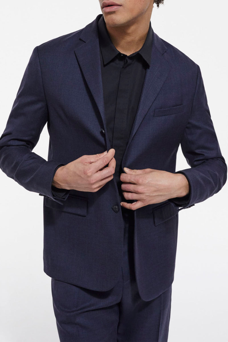 Chaqueta de traje de lana azul marino - Hombre