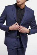 Chaqueta de traje de lana azul marino - Hombre