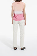 The Kooples - T-Shirt Coton Rose Et Blanc Motif Dégradé - Femme