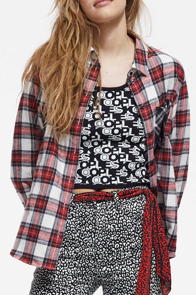 Blusa - Rojo Y Crudo - Mujer