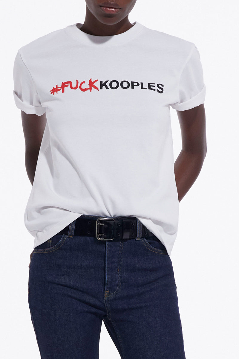 The Kooples - Logo T-Shirt Blanc - Woman