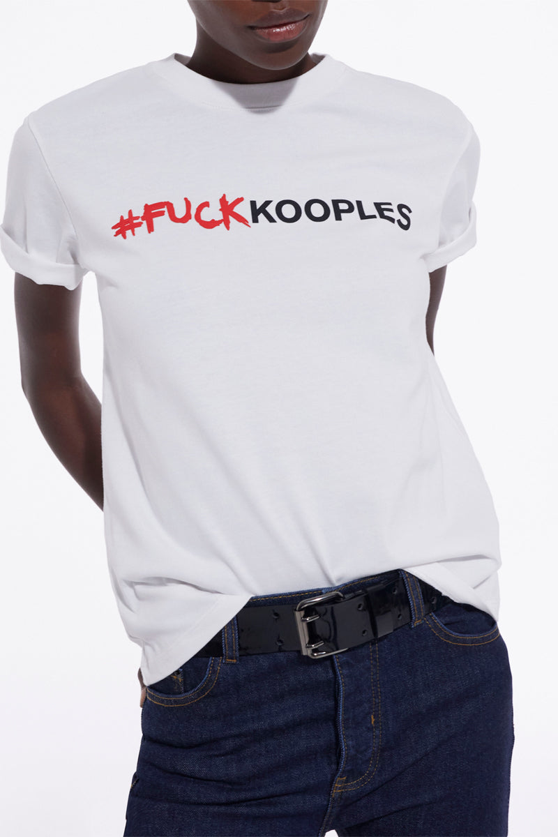The Kooples - Logo T-Shirt Blanc - Woman