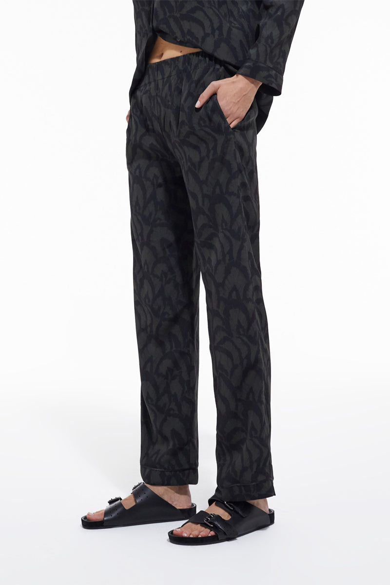 Pantalón de seda estampado - Mujer