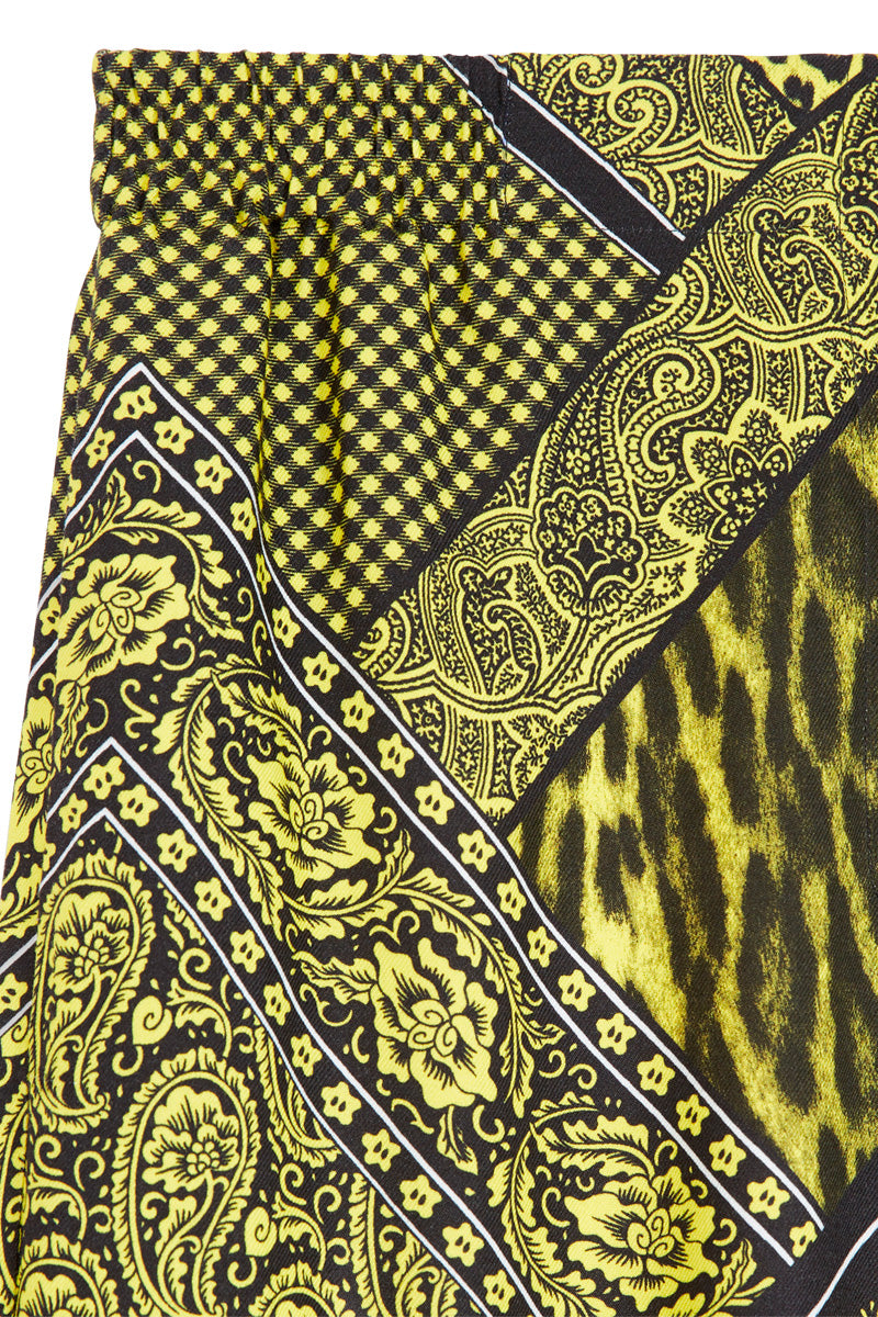 The Kooples - Pantalon Droit - Noir Et Vert Citron - Femme