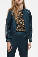 Sweatshirt Zippé Bicolore - Femme