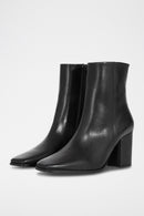 The Kooples - Black Heeled Toe Boots Carré - Woman