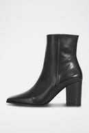 The Kooples - Black Heeled Toe Boots Carré - Woman