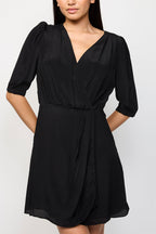 The Kooples - Robe Portefeuille Manches Longues Cache Coeur - Femme