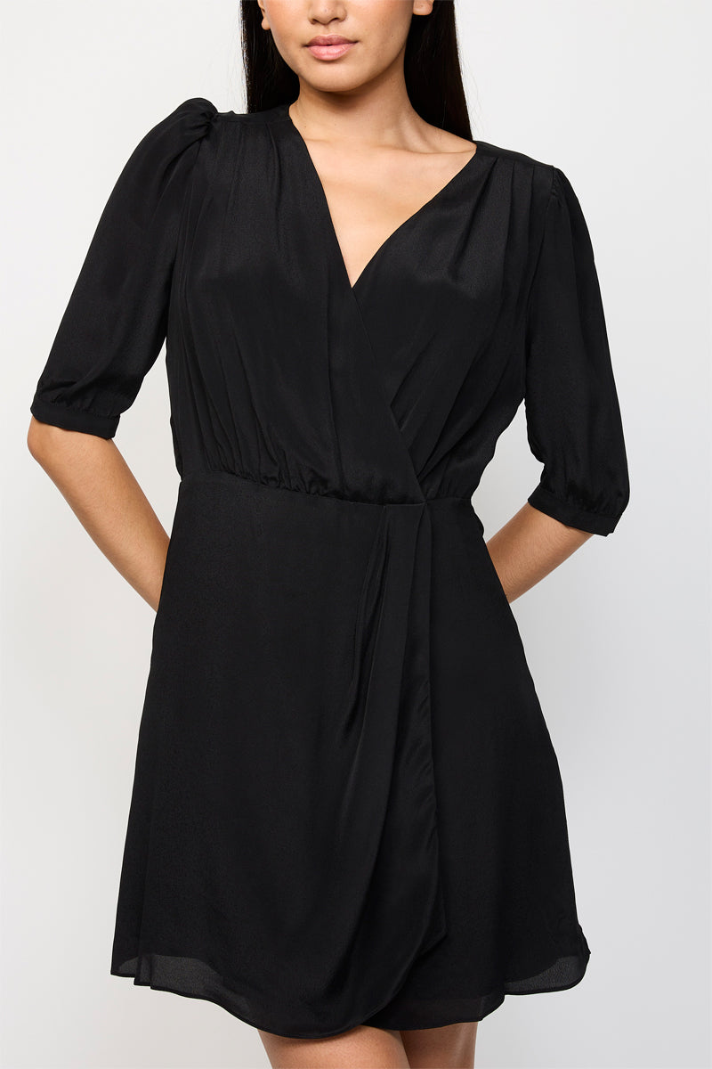 The Kooples - Robe Portefeuille Manches Longues Cache Coeur - Femme