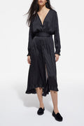 Shirt Dress - Black - Women