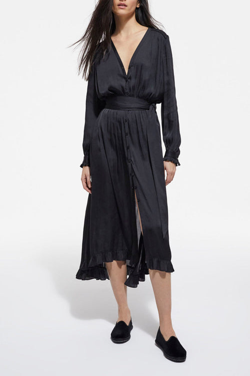 Robe Chemise - Noir - Femme